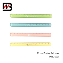 Color Zodiac Plastic Ruler for School and Office Stationery